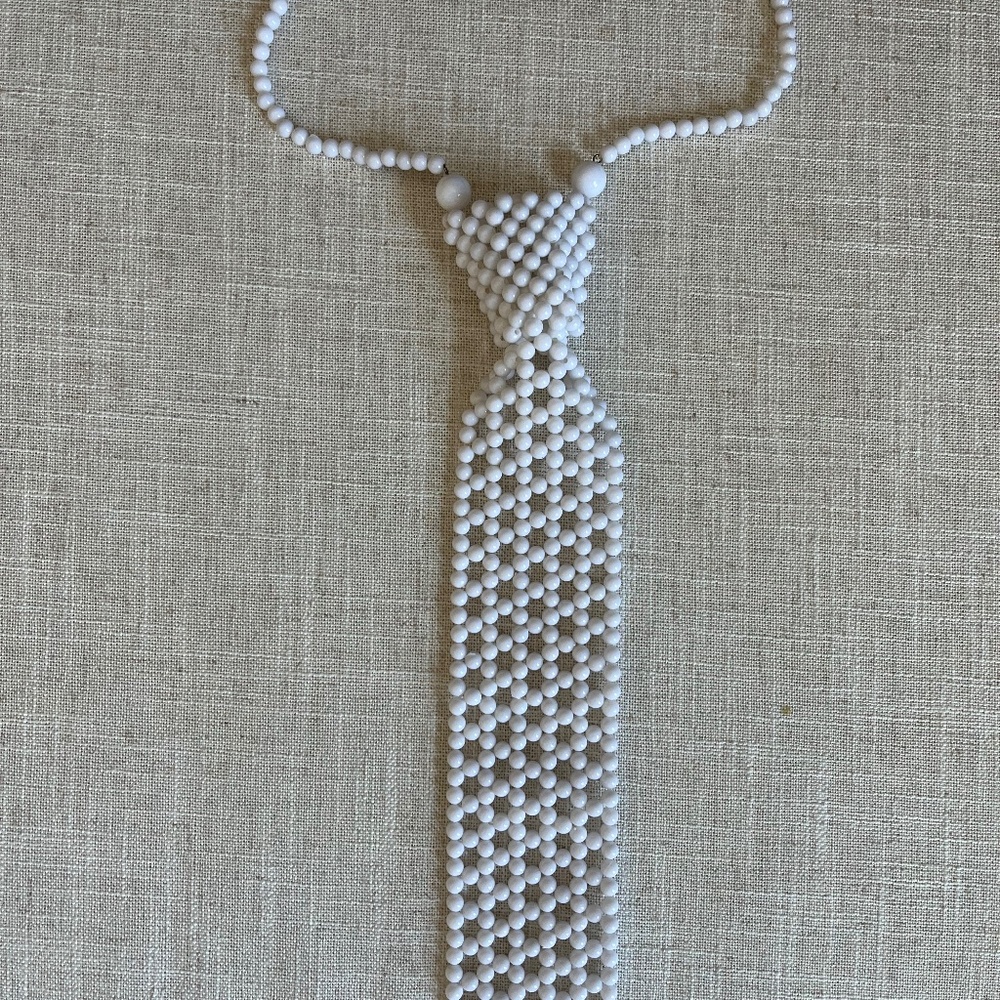 Beautiful Vintage Beaded Necktie- Cool & Retro- 1960-70’s